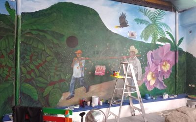 Un regalo de amigos de Chile para Casa Chimalli, este mural